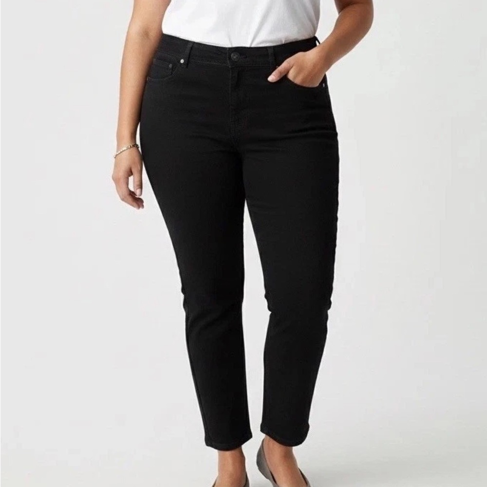 Charter Club Slim It Up Black Denim Jeans Size 12 Petite Regular